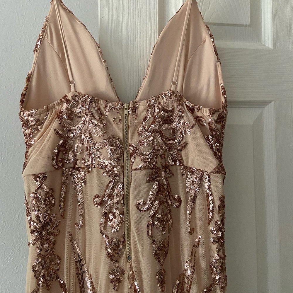 Fashion Nova Rose Gold Formal Dress - Picture 5 of 9